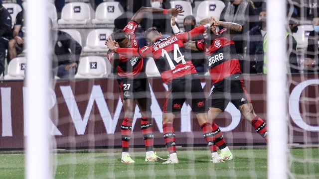 TAÇA LIBERTADORES DA AMÉRICA DE 2021. QUARATS DE FINAL. JOGO DE IDA. PRIMEIRA PARTIDA. FLAMENGO-RJ. BRASIL. OLIMPIA. PARAGUAI.