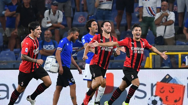 CAMPEONATO ITALIANO. PRIMEIRA FASE. PRIEMIRA RODADA. MILAN. ITÁLIA. SAMPDORIA. ITÁLIA.
