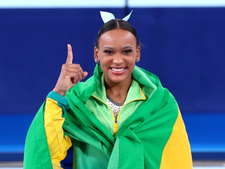 JOGOS OLÍMPICOS DE TÓQUIO DE 2020. 2021. REBECA. MEDALHA DE OURO. SALTO.