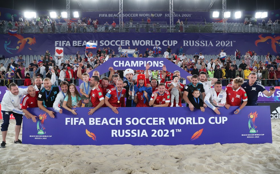 COPA DO MUNDO DE FUTEBOL DE AREIA DE 2021. RÚSSIA. CAMPEÃO. JAPÃO. VICE-CAMPEÃO. SUÍÇA. TERCEIRO LUGAR. SENEGAL. QUARTO LUGAR.