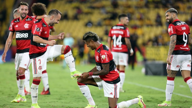 TAÇA LIBERTADORES DA AMÉRICA DE 2021. SEMIFINAL. JOGO DE VOLTA. SEGUNDA PARTIDA. FLAMENGO-RJ. BRASIL. CLASSIFICADO. BARCELONA DE GUAYAQUIL. EQAUDOR. ELIMINADO. FINAL. PALMEIRAS-SP. BRASIL. FLAMENGO-RJ. BRASIL.