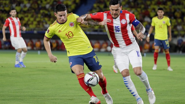 ELIMINATÓRIAS DA COPA DO MUNDO DE 2022. CATAR. PRIMEIRA FASE. DÉCIMA QUARTA RODADA. COLÔMBIA. PARAGUAI. CONMEBOL. CONFEDERAÇÃO SUL-AMERICANA DE FUTEBOL.