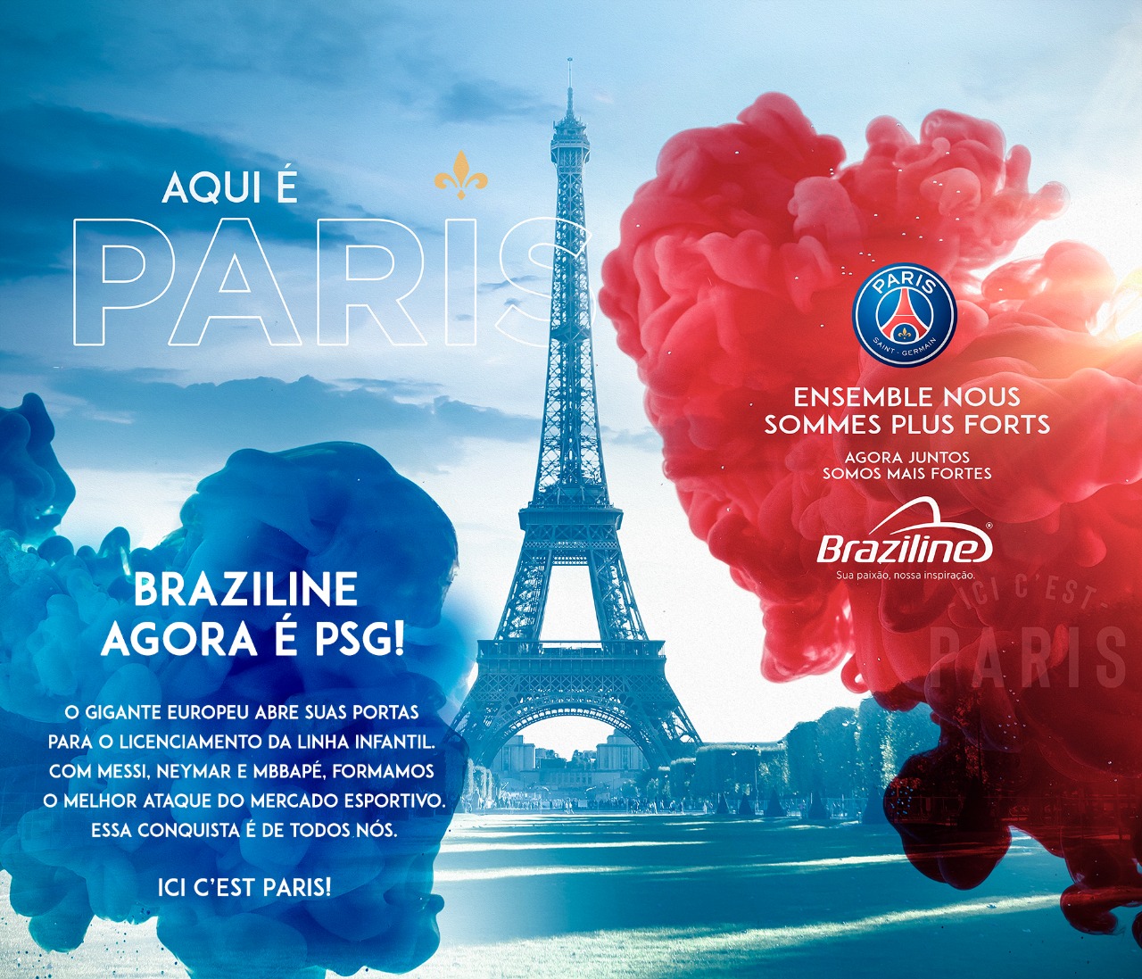 PARIS SAINT-GERMAIN. FRANÇA. BRAZILINE.