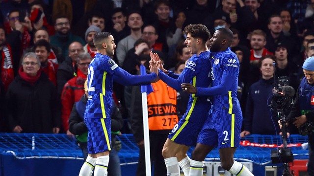 LIGA DOS CAMPEÕES DA EUROPA TEMPORADA 2021.2022. OITAVAS DE FINAL. PRIMEIRA PARTIDA. JOGO DE IDA. CHELSEA. INGLATERRA. LILLE. FRANÇA.