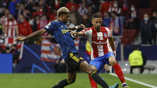 LIGA DOS CAMPEÕES DA EUROPA. TEMPORADA 2021.2022. OITAVAS DE FINAL. JOGO ÚNICO. PARTIDA ÚNICA. ATLÉTICO DE MADRID. ESPANHA. MANCHESTER UNITED. INGLATERRA.