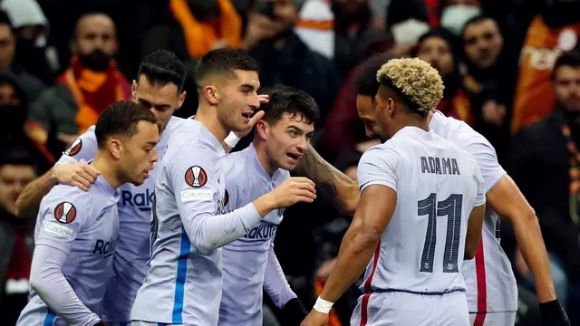 LIGA EUROPA. TEMPORADA 2021. 2022. BARCELONA. ESPANHA. CLASSIFICADO. OITAVAS DE FINAL. SEGUNDA PARTIDA. PARTIDA DE VOLTA. JOGO DE VOLTA. GALATASARAY. TURQUIA. ELIMINADA.