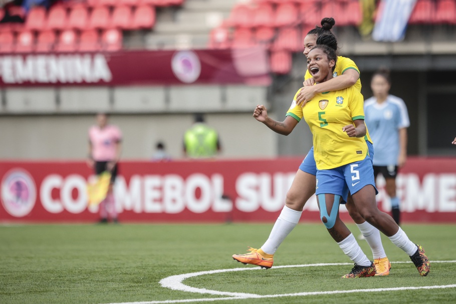SUL-AMERICANA SUB-20 DE FUTEBOL FEMININO. QUADRANGULAR FINAL. SEGUNDA RODADA. URUGUAI. BRASIL. CAMPEÃO. ENEACAMPEÃO. NOVE VEZES.