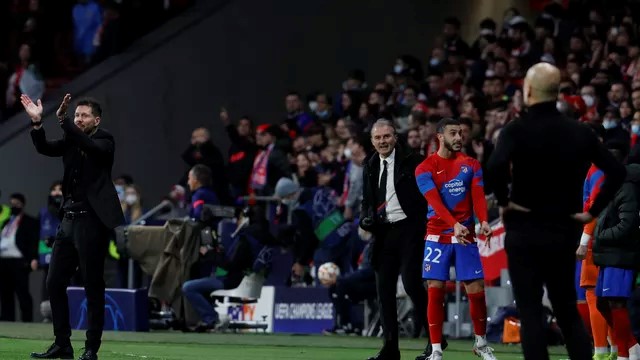 LIGA DOS CAMPEÕES DA EUROPA. TEMPORADA 2021.2022. QUARTAS DE FINAL. JOGOD E VOLTA. SEGUNDA PARTIDA. MANCHESTER CITY. INGLATERRA. CLASSIFICADO. ATLÉTICO DE MADRID. ESPANHA. ELIMINADO.