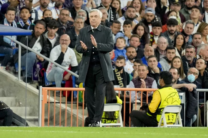 CARLO ANCELOTTI. ITÁLIA. REAL MADRID. ESPANHA. QUINTA FINAL. LIGA DOS CAMPEÕES DA EUROPA. TEMPORADA 2021.2022.