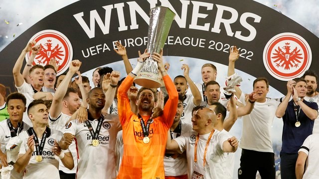 LIGA EUROPA. TEMPORADA 2021. 2022. FINAL. JOGO ÚNICO. PARTIDA ÚNICA. EITRANCHT FRANKFURT. ALEMANHA. CAMPEÃO. BICAMPEÃO. TEMPORADA 1979.180. TEMPORADA 2021.2022. ALEMANHA. RANGERS. ESCÓCIA. VICE-CAMPEÃO.