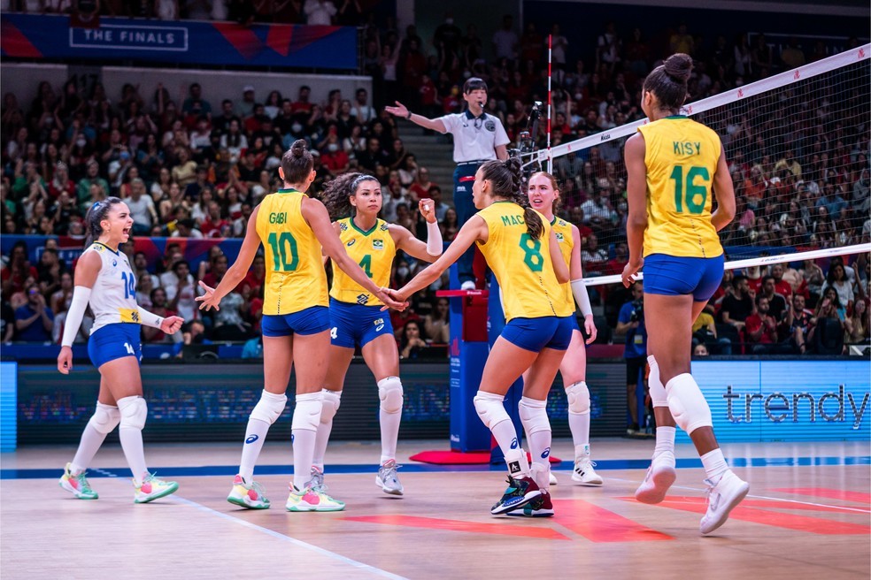 LIGA DAS NAÇÕES DE VÔLEI FEMININO. SEMIFINAL. BRASIL. CLASSIFICADO. SÉRVIA. ELIMINADO. CONTRA. ITÁLIA. OU TURQUIA.