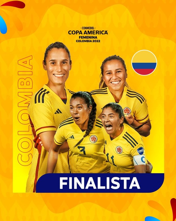 COPA AMÉRICA DE FUTEBOL FEMININO DE 2022. FASE SEMIFINAL. JOGO ÚNICO. PARTIDA ÚNICA. COLÔMBIA. CLASSIFICADA. ARGENTINA. ELIMINADA. DECISÃO DO TERCEIRO LUGAR. QUARTO LUGAR. ARGENTINA CONTRA O PERDEDOR DE BRASIL OU PARAGUAI. FINAL. COLÔMBIA. CONTRA O VENCEDOR DE BRASIL OU PARAGUAI.