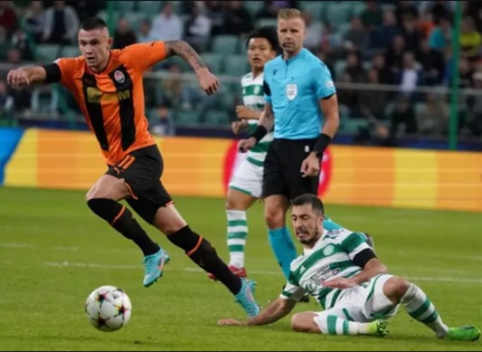 LIGA DOS CAMPEÕES DA EUROPA. TEMPORADA 2022. 2023. FASE DE GRUPOS. GRUPO F. SEGUNDA RODADA. CELTIC. ESCÓCIA. SHAKHTAR DONETSK. UCRÂNIA.