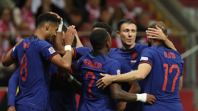 LIGA DAS NAÇÕES DA UEFA. UNIÃO DAS ASSOCIAÇÕES EURO PEIAS DE FUTEBOL. FASE DE GRUPOS. LIGA A. GRUPO 4. QUINTA RODADA. HOLANDA. POLÔNIA.