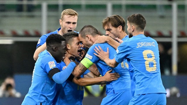 LIGA DAS NAÇÕES DA UEFA. UNIÃO DAS ASSOCIAÇÕES EUROPEIAS DE FUTEBOL. LIGA A. FASE DE GRUPOS. GRUPO 3. QUINTA RODADA. ITÁLIA. INGLATERRA.