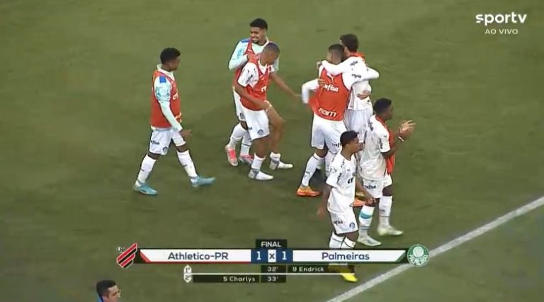 CAMPEONATO BRASILEIRO SUB-20 DE 2022. SEMIFINAL. JOGO DE VOLTA.S EGUNDA PARTIDA. ATHLETICO-PR. ELIMINADO. PALMEIRAS-SP. CLASSIFICADO. FINAL. PALMEIRAS-SP. CONTRA. FLAMENGO-RJ. OU. CORINTHIANS-SP.