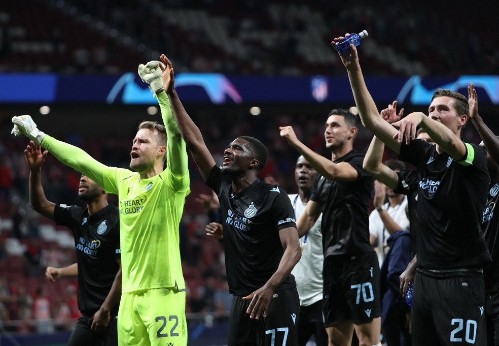 LIGA DOS CAMPEÕES DA EUROPA. TEMPORADA 2022.2023. FASE DE GRUPOS. QUARTA RODADA. GRUPO B. ATLÉTICO DE MADRID. ESPANHA. CLUB BRUGGE. BÉLGICA. CLASSIFICADO PARA AS OITAVAS DE FINAL.