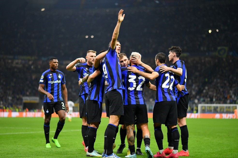 LIGA DOS CAMPEÕES DA EUROPA. TEMPORADA 2022. 2023. FASE DE GRUPOS. GRUPO C. QUINTA RODADA. INTERNAZIONALE DE MILÃO. ITÁLIA. VIKTORIA PLZEN. REPÚBLICA TCHECA.