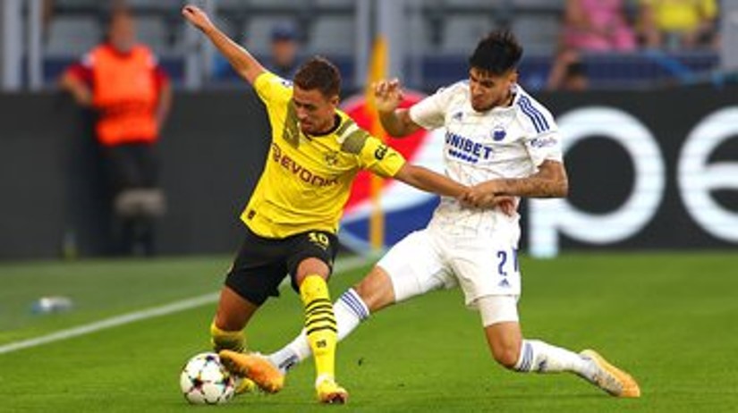 LIGA DOS CAMPEÕES DA EUROPA. TEMPORADA 2022. 2023. FASE DE GRUPOS. GRUPO G. SEXTA RODADA. BORUSSIA DORTMUND. ALEMANHA. 9 PONTOS. CLASSIFICADO PARA AS OITAVAS DE FINAL. CONPENHAGUEEN. DINAMARCA. QUARTO LUGAR. 3 PONTOS. ELIMINADO.