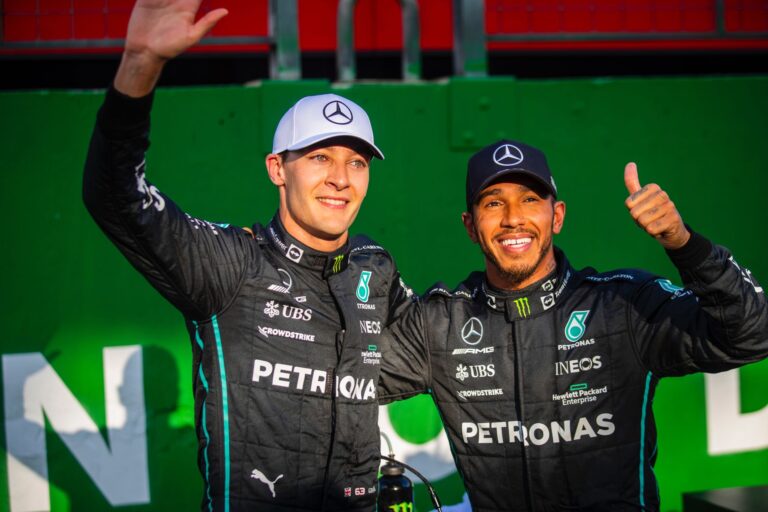 GRANDE PRÊMIO DO BRASIL. SÃO PAULO. GEORGE RUSSEL. VITÓRIA. SEGUNDO LUGAR. LEWIS HAMILTON.