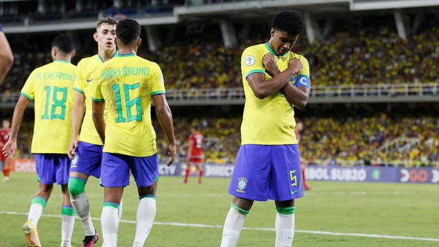SUL-AMERICANO SUB-20 DE 2023. PRIMEIRA FASE. GRUPO A. QUARTA RODADA. BRASIL. COLÔMBIA.