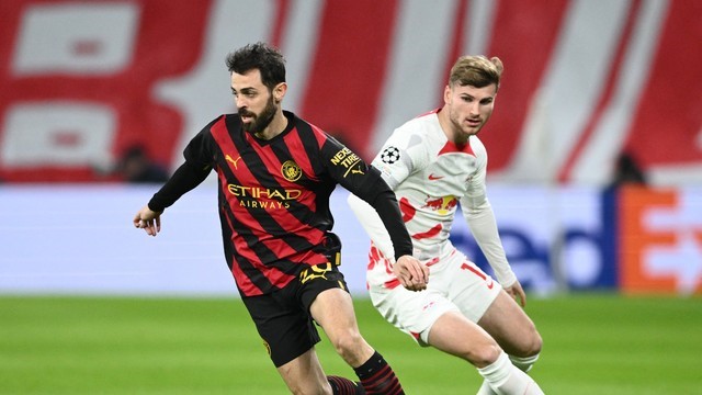 LIGA DOS CAMPEÕES DA EUROPA. TEMPORADA 2022. 2023. OITAVAS DE FINAL. JOGO DE IDA. PRIMEIRA PARTIDA. RASENBALLSPORT LEIPZIG. ALEMANHA. MANCHESTER CITY. INGLATERRA.
