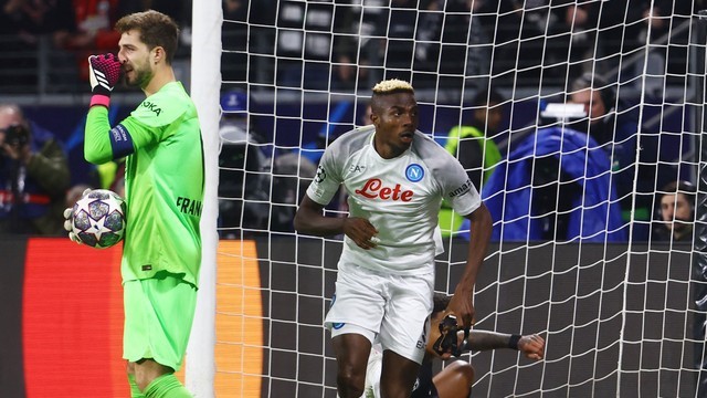 LIGA DOS CAMPEÕES DA EUROPA. TEMPORADA 2022. 2023. OITAVAS DE FINAL. JOGO DE IDA. PRIMEIRA PARTIDA. NAPOLI. ITÁLIA. EINTRACHT FRANKFURT. ALEMANHA.