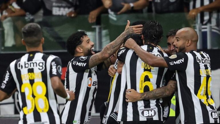 TAÇA LIBERTADORES DA AMÉRICA DE 2023. TERCEIRA FASE. JOGOS DE VOLTA. SEGUNDA PARTIDA. ATLÉTICO-MG. BRASIL. CLASSIFICADO. MILLONARIOS. COLÔMBIA. ELIMINADO.
