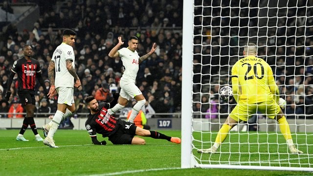 LIGA DOS CAMPEÕES DA EUROPA. TEMPORADA 2022.2023. OITAVAS DE FINAL. JOGO DE VOLTA. SEGUNDA PARTIDA. MILAN. ITÁLIA. CLASSIFICADO. TOTTENHAM. INGLATERRA. ELIMINADO.