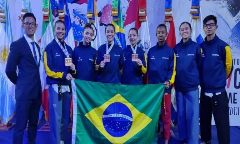 TAEKWONDO. BRASILEIROS. PAN-AMERICANO. MEDALHA DE BRONZE.