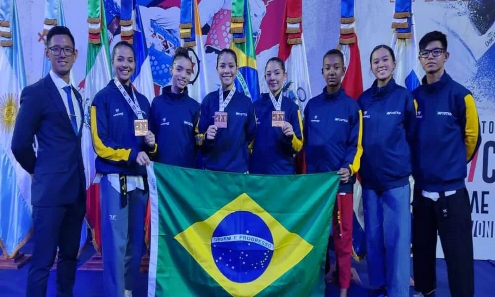 TAEKWONDO. BRASILEIROS. PAN-AMERICANO. MEDALHA DE BRONZE.