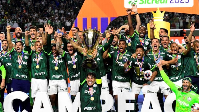 CAMPEONATO PAULISTA DE 2023. FINAL. JOGO DE VOLTA. SEGUNDA PARTIDA. PALMEIRAS-SP. CAMPEÃO. BICAMPEÃO. VIGÉSIMO QUINTO TÍTULO. ÁGUA SANTA-SP. VICE-CAMPEÃO. PENTAICOSACAMPEÃO.