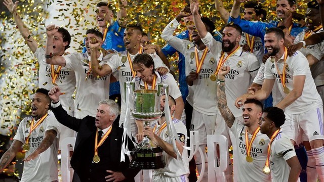 COPA DO REI DA ESPANHA. FINAL. JOGO ÚNICO. PARTIDA ÚNICA. REAL MADRID. ESPANHA. CAMPEÃO. VIGÉSIMA VEZ. 1905, 1906, 1907, 1908, 1917, 1934, 1936, 1946, 1947, 1962, 1970, 1974, 1975, 1980, 1982, 1989, 1993, 2011, 2014 e 2023. OSASUNA. ESPANHA. VICE-CAMPEÃO.