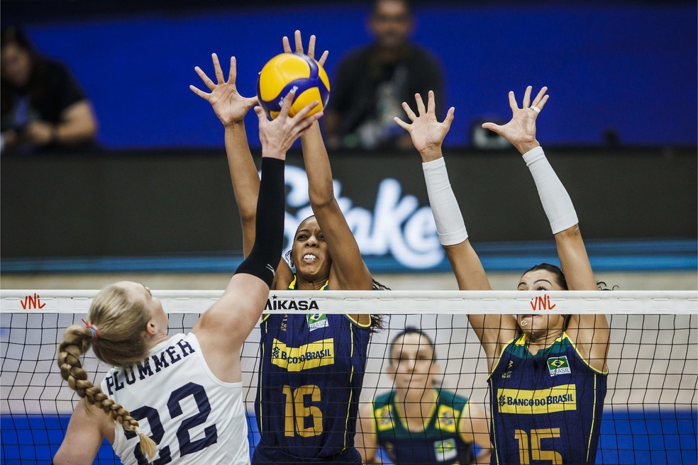 LIGA DAS NAÇÕES DE VÔLEI FEMININO. BRASIL. ESTADOS UNIDOS. OITAVA RODADA.