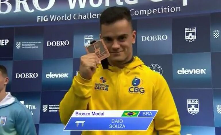 COPA DO MUNDO DE GINÁSTICA. CAIO SOUZA. MEDALHA DE BRONZE.