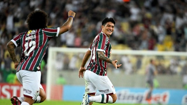 TAÇA LIBERTADORES DA AMÉRICA DE 2023. FASE DE GRUPOS. GRUPO D. SEXTA RODADA. FLUMNENSE-RJ. BRASIL. PRIMEIRO COLOCADO. 10 PONTOS. 3 VITÓRIAS. +4 GOLS DE SALDO. CLASSIFICADO PARA AS OITAVAS DE FINAL DA TAÇA LIBERTADORES DA AMÉRICA. RIVER PLATE. ARGENTINA. CLASSIFICADO. SEGUNDO COLOCADO. 10 PONTOS. 3 VITÓRIAS E 0 GOL DE SALDO. CLASSIFICADO PARA AS OITAVAS DE FINAL DA TAÇA LIBERTADORES DA AMÉRICA.SPORTING CRISTAL. PERU. TERCEIRO COLOCADO. 8 PONTOS. CLASSIFICADO PARA A FASE CLASSIFICATÓRIA DA COPA SUL-AMERICANA. THE STRONGEST. BOLÍVIA. 6 PONTOS. ELIMINADO.