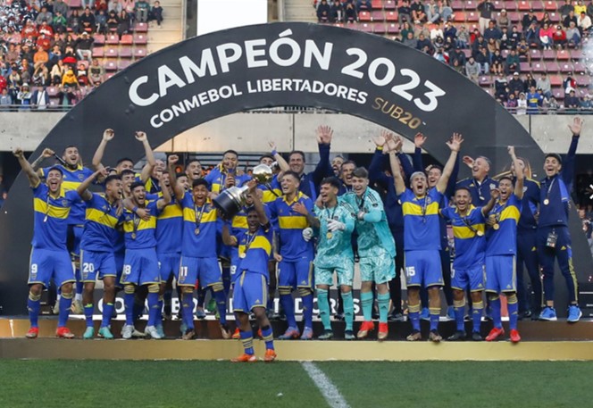 TAÇA LIBERTADORES DA AMÉRICA SUB-20 DE 2023. FINAL. JOGO ÚNICO. PARTIDA ÚNICA. BOCA JUNIORS. ARGENTINA. CAMPEÃO. INDEPENDIENTE DEL VALLE. EQUADOR. VICE-CAMPEÃO. CERRO PORTEÑO. PARAGUAI. TERCEIRO LUGAR PEÑAROL. URUGUAI. QUARTO LUGAR.
