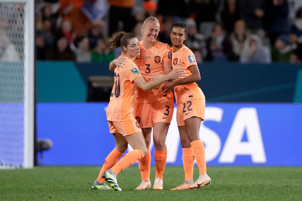 COPA DO MUNDO DE FUTEBOL FEMININO DE 2023. PRIMEIRA FASE. PRIMEIRA RODADA. GRUPO E. HOLANDA. PORTUGAL.