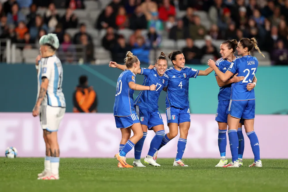 COPA DO MUNDO DE FUTEBOL FEMININO DE 2023. PRIMEIRA FASE. PRIMEIRA RODADA. GRUPO G. ITÁLIA. ARGENTINA.