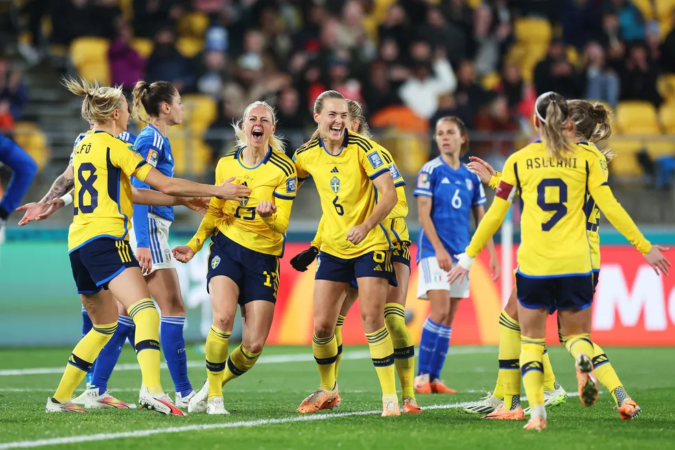 COPA DO MUNDO DE FUTEBOL FEMININO DE 2023. PRIMEIRA FASE. SEGUNDA RODADA. FASE DE GRUPOS. GRUPO G. SUÉCIA. ITÁLIA.