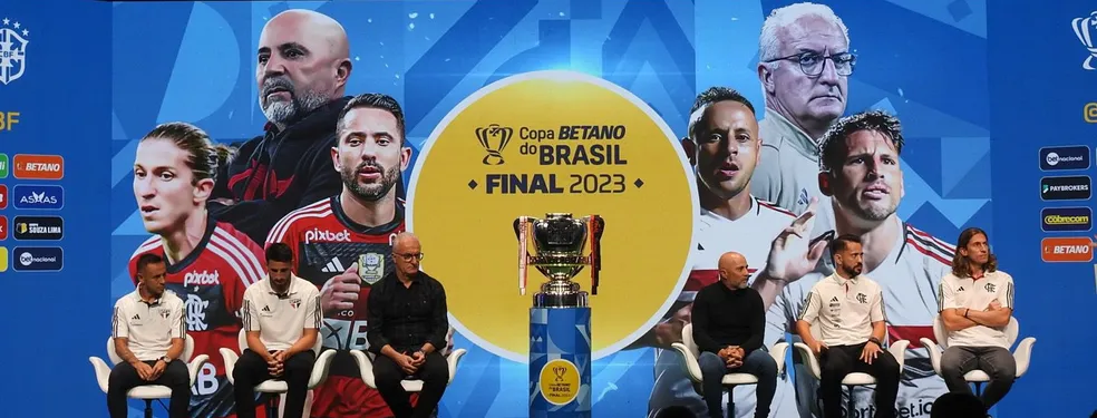 COPA DO BRASIL DE 2023. FINAL. JOGO DE IDA. RIO DE JANEIRO-RJ. MARACANÃ. FLAMENGO-RJ. SÃO PAULO-SP. JOGO DE VOLTA. MORUMBI. SÃOPAULO-SP. FLAMENGO-RJ.