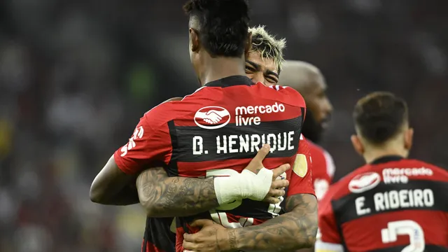TAÇA LIBERTADORES DA AMÉRICA DE 2023. OITAVAS DE FINA. JOGO DE IDA. PRIMEIRA PARTIDA. FLAMENGO-RJ. BRASIL. OLIMPIA. PARAGUAI.