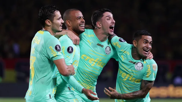 TAÇA LIBERTADORES DA AMÉRICA DE 2023. QUARTAS DE FINAL. JOGO DE IDA. PRIMEIRA PARTIDA. DEPORTIVO PEREIRA. COLÔMBIA. PALMEIRAS-SP. BRASIL.