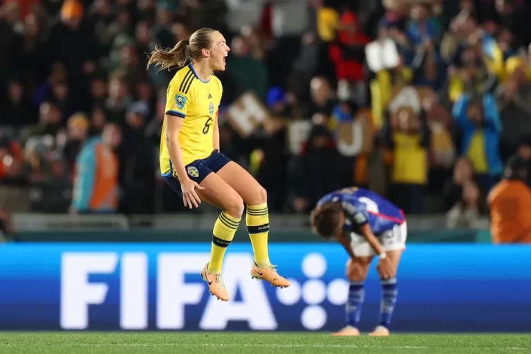 COPA DO MUNDO DE FUTEBOL FEMININO DE 2023. QUARTAS DE FINAL. SUÉCIA. CLASSIFICADA. JAPÃO. ELIMINADO. JOGO ÚNICO. PARTIDA ÚNICA. SEMIFINAL. JOGO ÚNICO. PARTIDA ÚNICA. SUÉCIA. ESPANHA.