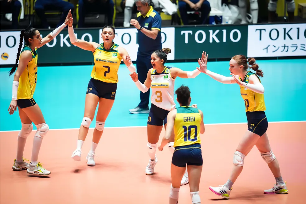 PRÉ-OLÍMPICO DE VÔLEI FEMININO DE 2023. PRIEMIRA FASE. SEXTA RODADA. BRASIL. BÉLGICA. GRUPO B. NO JAPÃO.