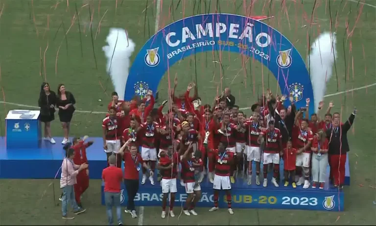 CAMPEONATO BRASILEIRO SUB-20 DE 2023. FINAL. JOGO ÚNICO. PARTIDA ÚNICA. FLAMENGO-RJ. CAMPEÃO. PALMEIRAS-SP. VICE-CAMPEÃO. BICAMPEONATO 2019.2023.