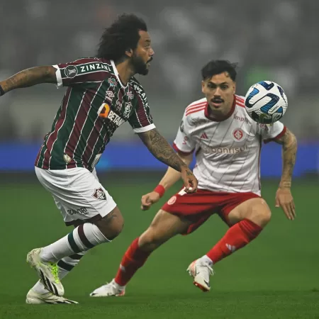 TAÇA LIBERTADORES DA AMÉRICA DE 2023. SEMIFINAL. JOGO DE IDA. PRIMEIRA PARTIDA. PRIMEIRO JOGO. FLUMINENSE-RJ. BR5ASIL. INTERNACIONAL-RS. BRASIL.