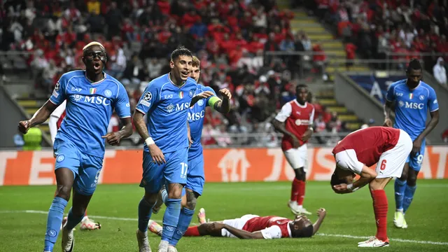 CHAMPIONS LEAGUE. LIGA DOS CAMPEÕS DA EUROPA. TEMPORADA 2023. 2024. PRIMEIRA RODADA. FASE DE GRUPOS. GRUPO C. NAPOLI. ITÁLIA. BRAGA. PORTUGAL.