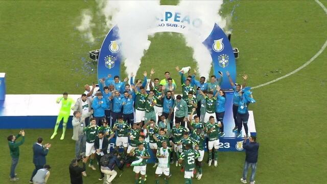 CAMPEONATO BRASILEIRO SUB-17 DE 2023. FINAL. JOGO ÚNICO. PARTIDA ÚNICO. PALMEIRAS-SP. BICAMPEÃO DO CAMPEONATO BRASILEIRO SUB-17 DE 2022. 203. SÃO PAULO-SP. VICE-CAMPEÃO.