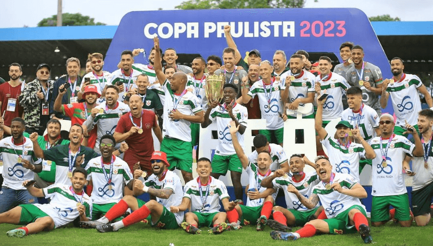 COPA PAULISTA DE 2023. FINAL. JOGO DE VOLTA. SEGUNDA PARTIDA. PORTUGUESA SANTISTA-SP. CAMPEÃ. SÃO JOSÉ-SP. VICE-CAMPEÃO.